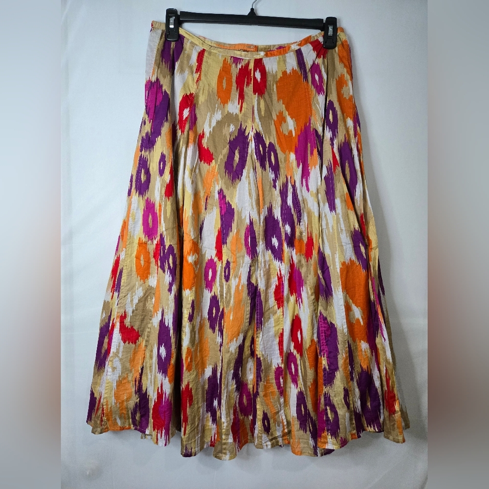 Ruby Rd. Multicolor A-Line Skirt Size 12 Midi